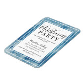 Sky Modern Stoffig Blauw Sneeuwvlokje Magneet (Linkerzijde)