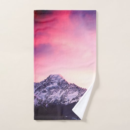 *~* Sky Mountains Purples Pinks & Lavender Photo Bad Handdoek (Handdoek)