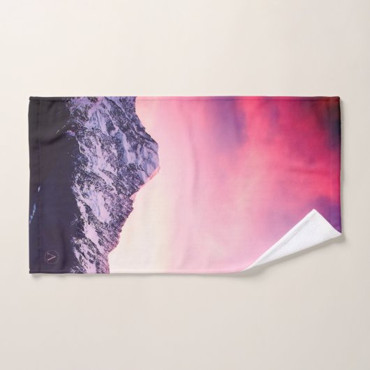 *~* Sky Mountains Purples Pinks & Lavender Photo Bad Handdoek (Handdoek)