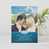 Sky n Water Photo Save Our Date Notice (Staand voorkant)