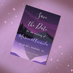 Sky Night Astronomy Galaxy Pink Paars Milky Space Save The Date