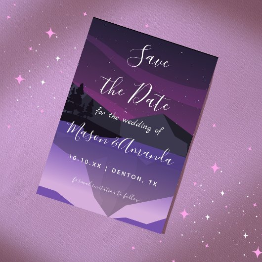 Sky Night Astronomy Galaxy Pink Paars Milky Space Save The Date