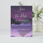 Sky Night Astronomy Galaxy Pink Paars Milky Space Save The Date (Staand voorkant)