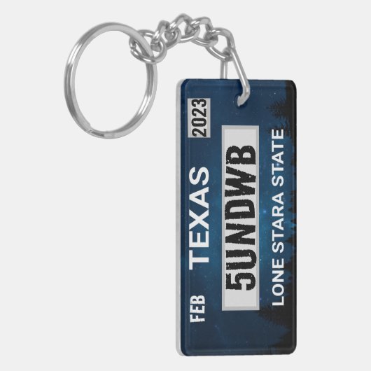 Sky Night License bord sleutelhanger (Voorkant Links)