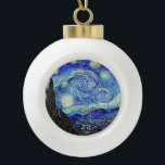 Sky Night Sterrennacht Keramische Bal Ornament<br><div class="desc">Vintage Sky Night Sterrennacht keramische kerstversiering</div>