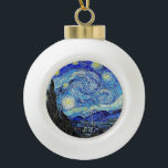 Sky Night Sterrennacht Keramische Bal Ornament<br><div class="desc">Vintage Sky Night Sterrennacht keramische kerstversiering</div>