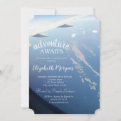 Sky, Ocean, Airplane Retirement Party Kaart (Voorkant)