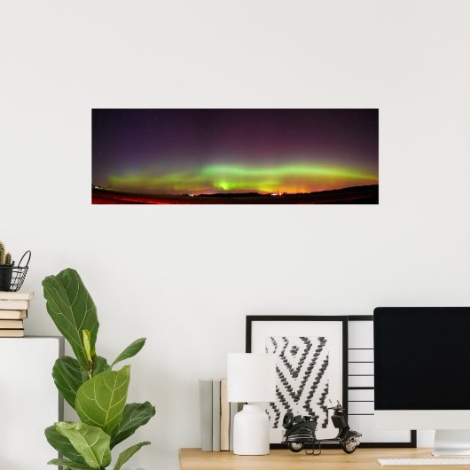 Sky of Light Northern Lights Panorama Poster (Thuiskantoor)