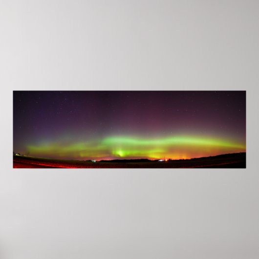 Sky of Light Northern Lights Panorama Poster (Voorkant)