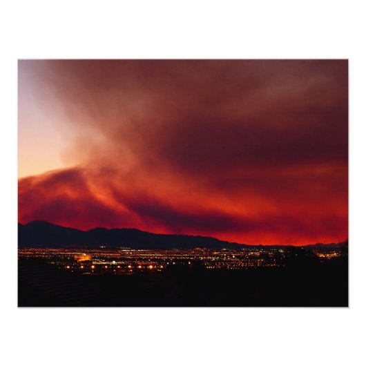 Sky on Fire, Las Vegas, NV Poster 24x18" (Voorkant)