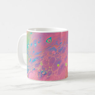 Sky on Venus Coral Pink Galaxy Acrylpour Koffiemok