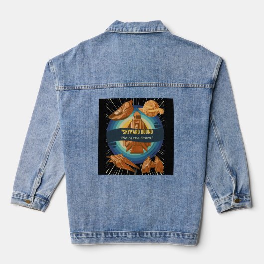 SKY, OP HET STERRENSCHIP DENIM JACKET (Achterkant)