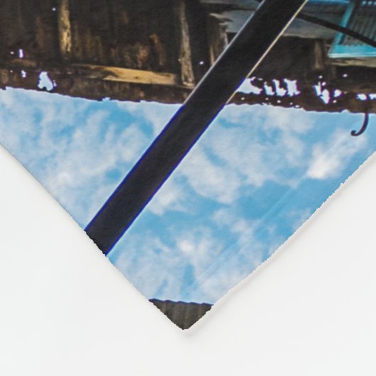 Sky Over Stonetown, Zanzibar Fleece Deken (Hoek)