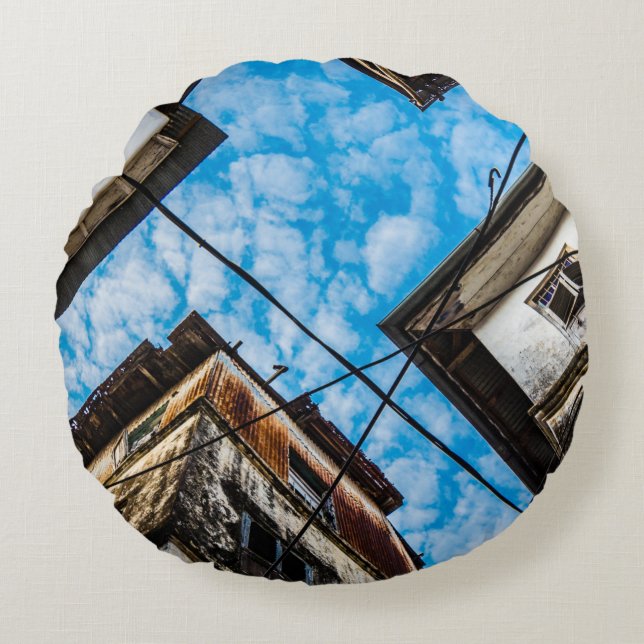 Sky Over Stonetown, Zanzibar Rond Kussen (Voorkant)