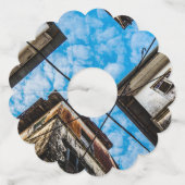 Sky Over Stonetown, Zanzibar Wijnglaslabel (Voorkant)