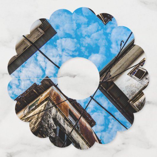 Sky Over Stonetown, Zanzibar Wijnglaslabel (Achterkant)