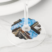 Sky Over Stonetown, Zanzibar Wijnglaslabel (Dichtbij)