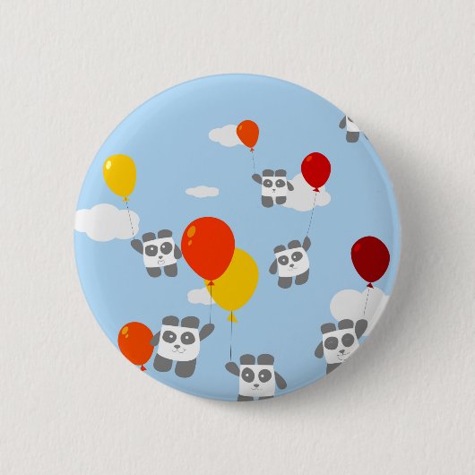 Sky Pandas Ronde Button 5,7 Cm (Voorkant)