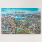 Sky Panorama Map of Yellowstone National Park Legpuzzel (Horizontaal)