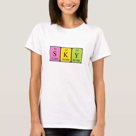 Sky periodiek lijstnaam shirt (Voorkant)