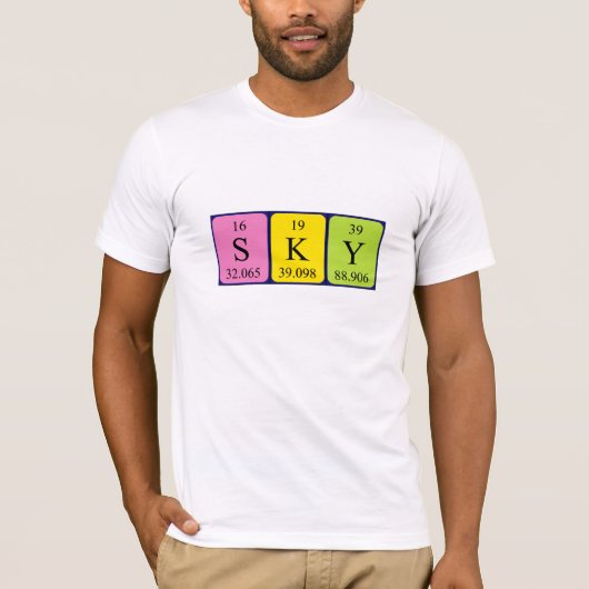 Sky periodiek lijstnaam shirt (Voorkant)