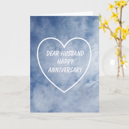 Sky Personalized Husband Wedding Jubileum Kaart (Gele Bloem)