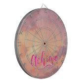 Sky Photo Pink maakt moderne scripttypografie moge Dartbord (Voorkant Links)