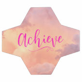 Sky Photo Roze Paarse Bereik Modern Script Quote Voetbal (Enkel)