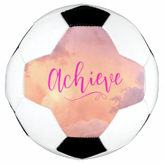 Sky Photo Roze Paarse Bereik Modern Script Quote Voetbal