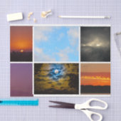 Sky Photos Sunset Sky Clouds Full Moon Paarse Tissuepapier (Craft)