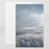 Sky, Plane Uitzicht, prachtige wolken Briefpapier (Voorkant / Achterkant)