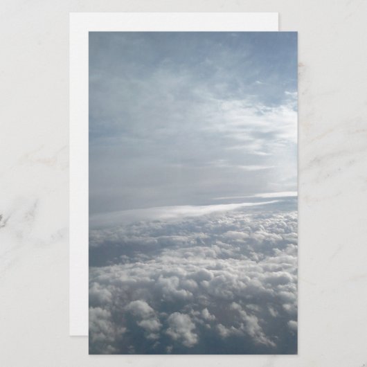 Sky, Plane Uitzicht, prachtige wolken Briefpapier (Voorkant / Achterkant)