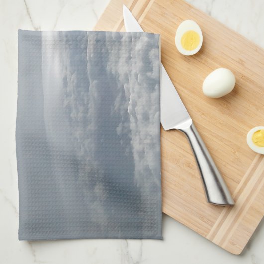 Sky, Plane Uitzicht, prachtige wolken Theedoek (Quarter Fold)