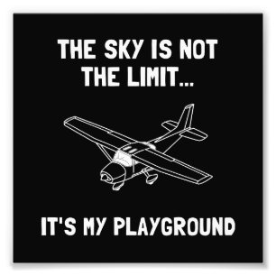 Sky Playground Plane Foto Afdruk