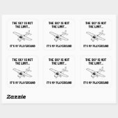 Sky Playground Plane Vierkante Sticker (Vel)