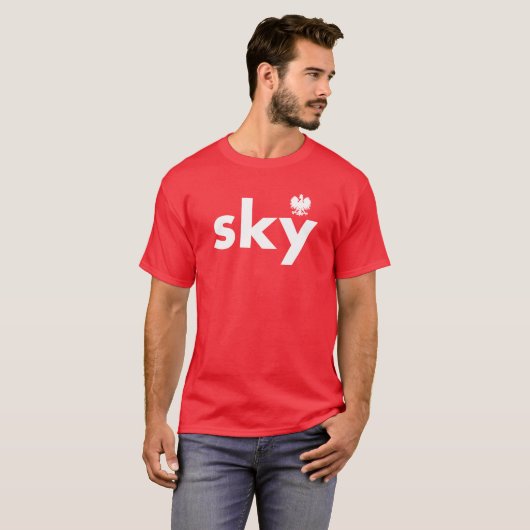 SKY Poolse achternaam Tshirt (Voorkant volledig)