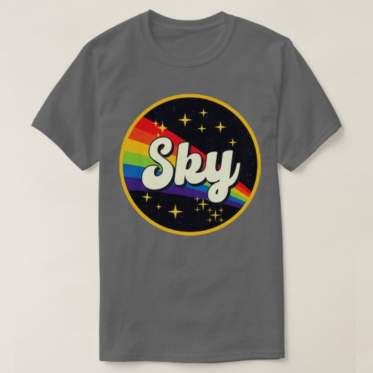 Sky Rainbow in ruimte stijl T-shirt (Design voorkant)