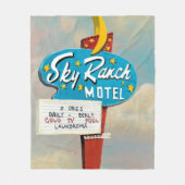 Sky Ranch Motel Sign Fleece Deken (Voorkant)