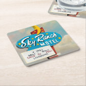Sky Ranch Motel Sign Kartonnen Onderzetters (Schuin)