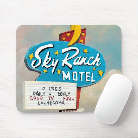 Sky Ranch Motel Sign Muismat (Met muis)
