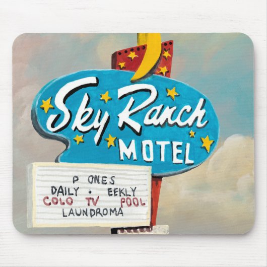 Sky Ranch Motel Sign Muismat (Voorkant)