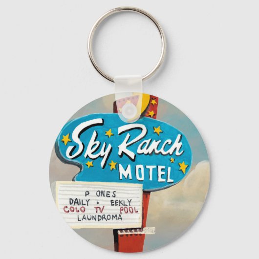 Sky Ranch Motel Sign Sleutelhanger (Voorkant)