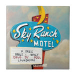 Sky Ranch Motel Sign Tegeltje<br><div class="desc">Sky Ranch Motel Sign Artist: Naomi McCavitt</div>