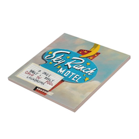 Sky Ranch Motel Sign Tegeltje (Zijkant)