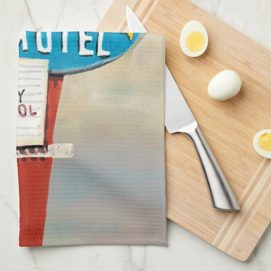 Sky Ranch Motel Sign Theedoek (Quarter Fold)