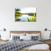 Sky reflectie in nog tropisch meer canvas afdruk (Insitu (Slaapkamer))