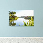Sky reflectie in nog tropisch meer canvas afdruk (Insitu (Houten vloer))