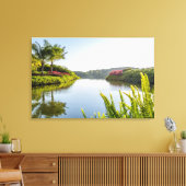Sky reflectie in nog tropisch meer canvas afdruk (Insitu (Woonkamer))
