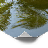 Sky reflectie in nog tropisch meer poster (Hoek)