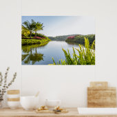 Sky reflectie in nog tropisch meer poster (Keuken)